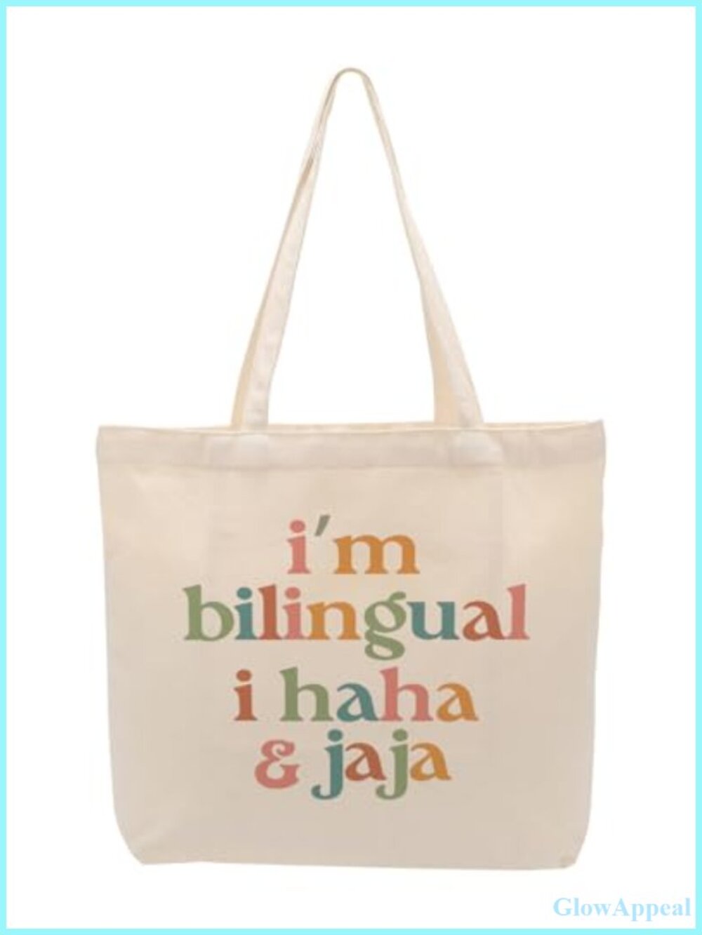 Canvas Tote Bag with Zippered Pocket for Social Worker Therapist Teacher